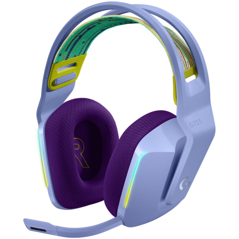 Slušalke gaming Logitech brezžične G733 Lightspeed 2,4Hz - vijolične (981-000890) LOGITECH Slušalke gaming Logitech brezžične G733 Lightspeed 2,4Hz - vijolične (981-000890)