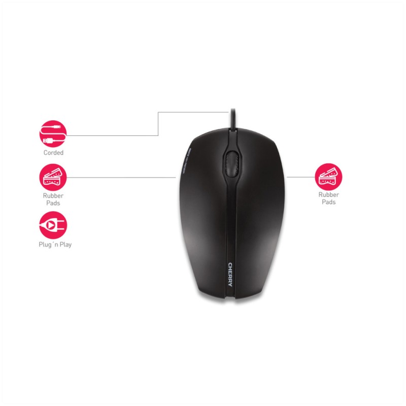Miš Cherry Gentix optical žična črna, USB za levičarje in desničarje (JM-0300-2) Cherry Miš Cherry Gentix optical žična črna, USB za levičarje in desničarje (JM-0300-2)
