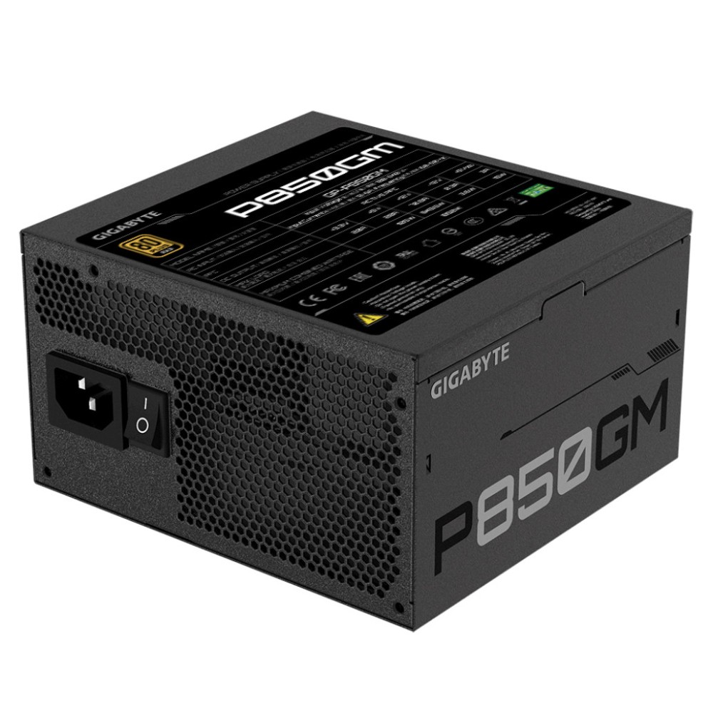 Napajalnik - 850W GigaByte 80Plus Gold 90% ATX12V 2.31 Modular 120mm črna (GP-P850GM) GIGABYTE Napajalnik - 850W GigaByte 80Plus Gold 90% ATX12V 2.31 Modular 120mm črna (GP-P850GM)