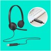 Slušalke žične Logitech naglavne z mikrofonom USB H340 Headset črne (981-000475)
