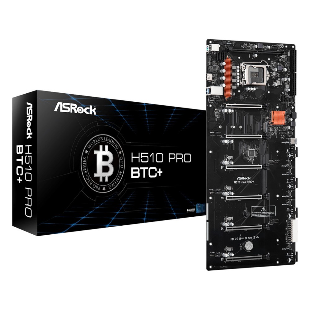 Osnovna plošča 1200 ASRock H510 Pro BTC+ Asrock Osnovna plošča 1200 ASRock H510 Pro BTC+