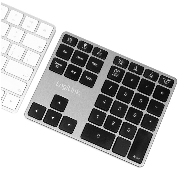 Tipkovnica LogiLink numerična brezžična Bluetooth aluminij - space grey (ID0187) LOGILINK Tipkovnica LogiLink numerična brezžična Bluetooth aluminij - space grey (ID0187)
