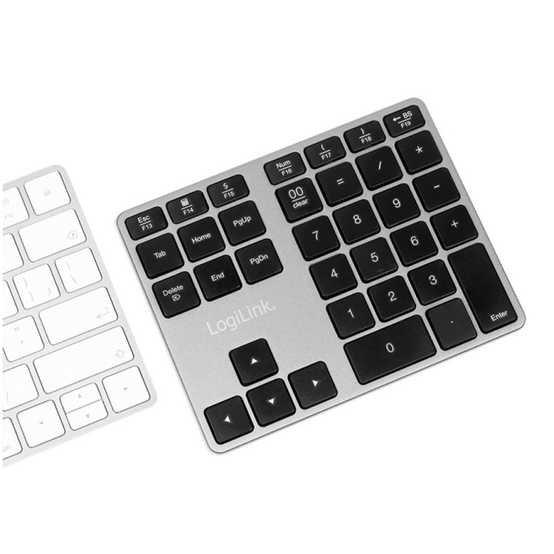 Tipkovnica LogiLink numerična brezžična Bluetooth aluminij - space grey (ID0187) LOGILINK Tipkovnica LogiLink numerična brezžična Bluetooth aluminij - space grey (ID0187)