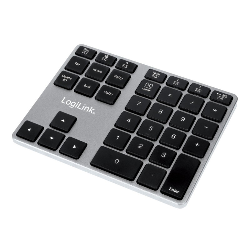 Tipkovnica LogiLink numerična brezžična Bluetooth aluminij - space grey (ID0187) LOGILINK Tipkovnica LogiLink numerična brezžična Bluetooth aluminij - space grey (ID0187)