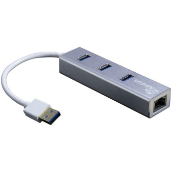 HUB USB 3.0 3portni Inter-Tech Argus IT-310 z 100/1000 Ethernet mrežnim priključkom srebrn (IT-310-S) HUB USB 3.0 3portni Inter-Tech Argus IT-310 z 100/1000 Ethernet mrežnim priključkom srebrn (IT-310-S)