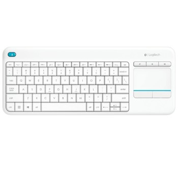 Tipkovnica brezžična Logitech K400 Plus US | bela + Touchpad (920-007128)