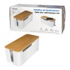 UREJENA PISARNA škatlica za kable 320x140x130mm s pokrovom iz bambusa Logilink (KAB0075) EOLS-P