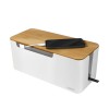 UREJENA PISARNA škatlica za kable 320x140x130mm s pokrovom iz bambusa Logilink (KAB0075) EOLS-P