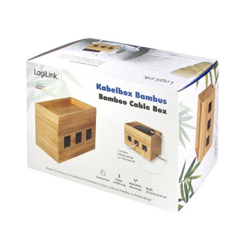 UREJENA PISARNA škatlica za kable 255x140x165mm iz bambusa Logilink (KAB0076) EOLS-P UREJENA PISARNA škatlica za kable 255x140x165mm iz bambusa Logilink (KAB0076) EOLS-P