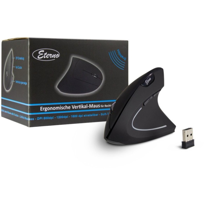 Miš Ergonomska Brezžična INTER-TECH Eterno KM-206R Inter-Tech Miš Ergonomska Brezžična INTER-TECH Eterno KM-206R