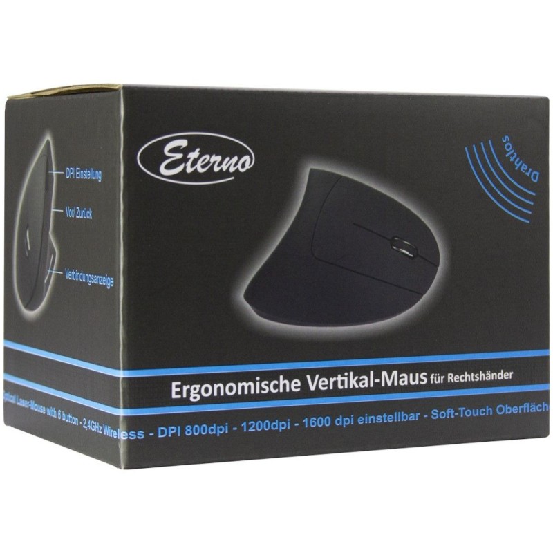 Miš Ergonomska Brezžična INTER-TECH Eterno KM-206R Inter-Tech Miš Ergonomska Brezžična INTER-TECH Eterno KM-206R