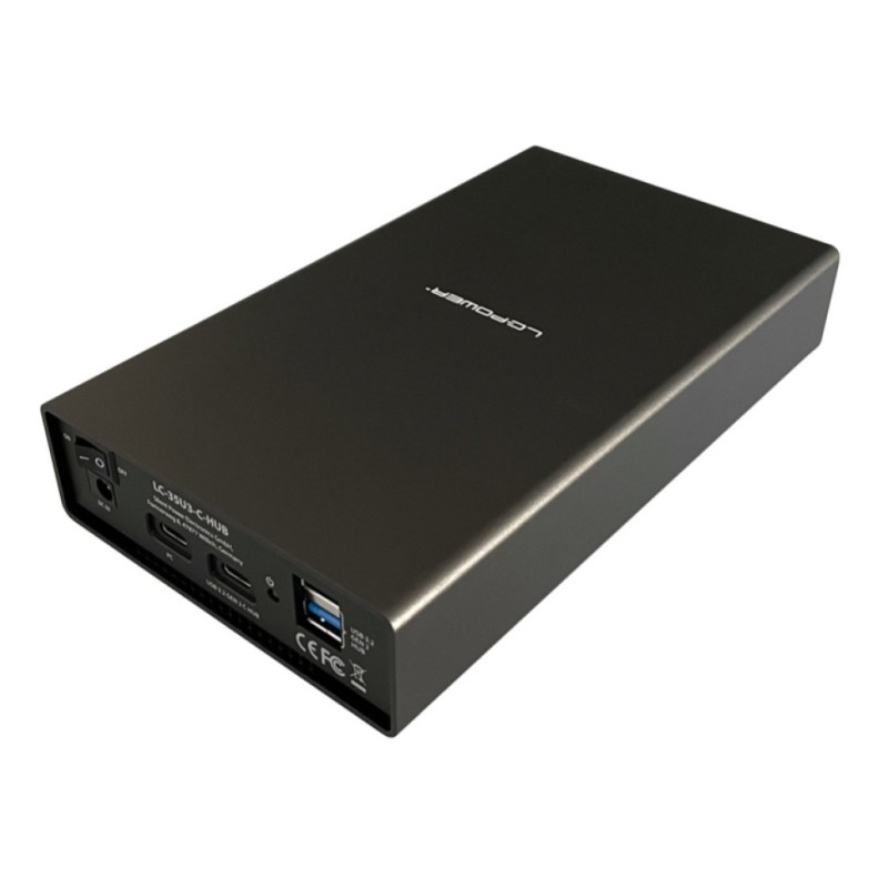 Ohišje za trdi disk 3,5 USB 3.2 Gen 2x1 LC Power LC-35U3-C-HUB LC Power Ohišje za trdi disk 3,5 USB 3.2 Gen 2x1 LC Power LC-35U3-C-HUB
