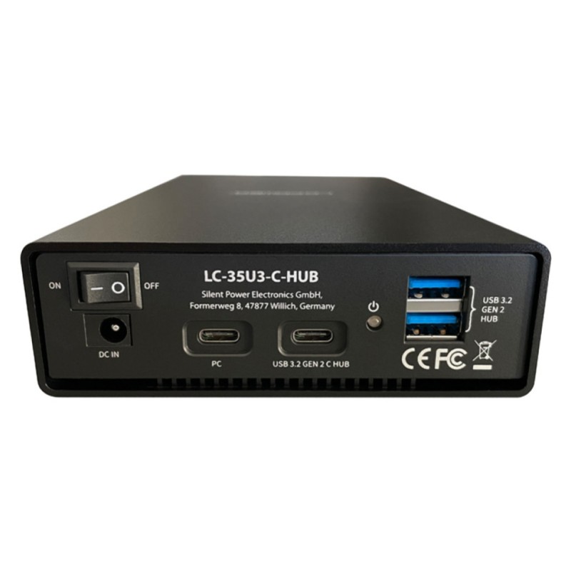 Ohišje za trdi disk 3,5 USB 3.2 Gen 2x1 LC Power LC-35U3-C-HUB LC Power Ohišje za trdi disk 3,5 USB 3.2 Gen 2x1 LC Power LC-35U3-C-HUB