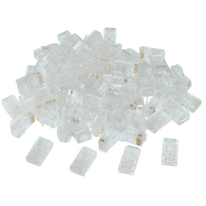 RJ45 konektor CAT6 za trdo žico (pak/100) Gembird