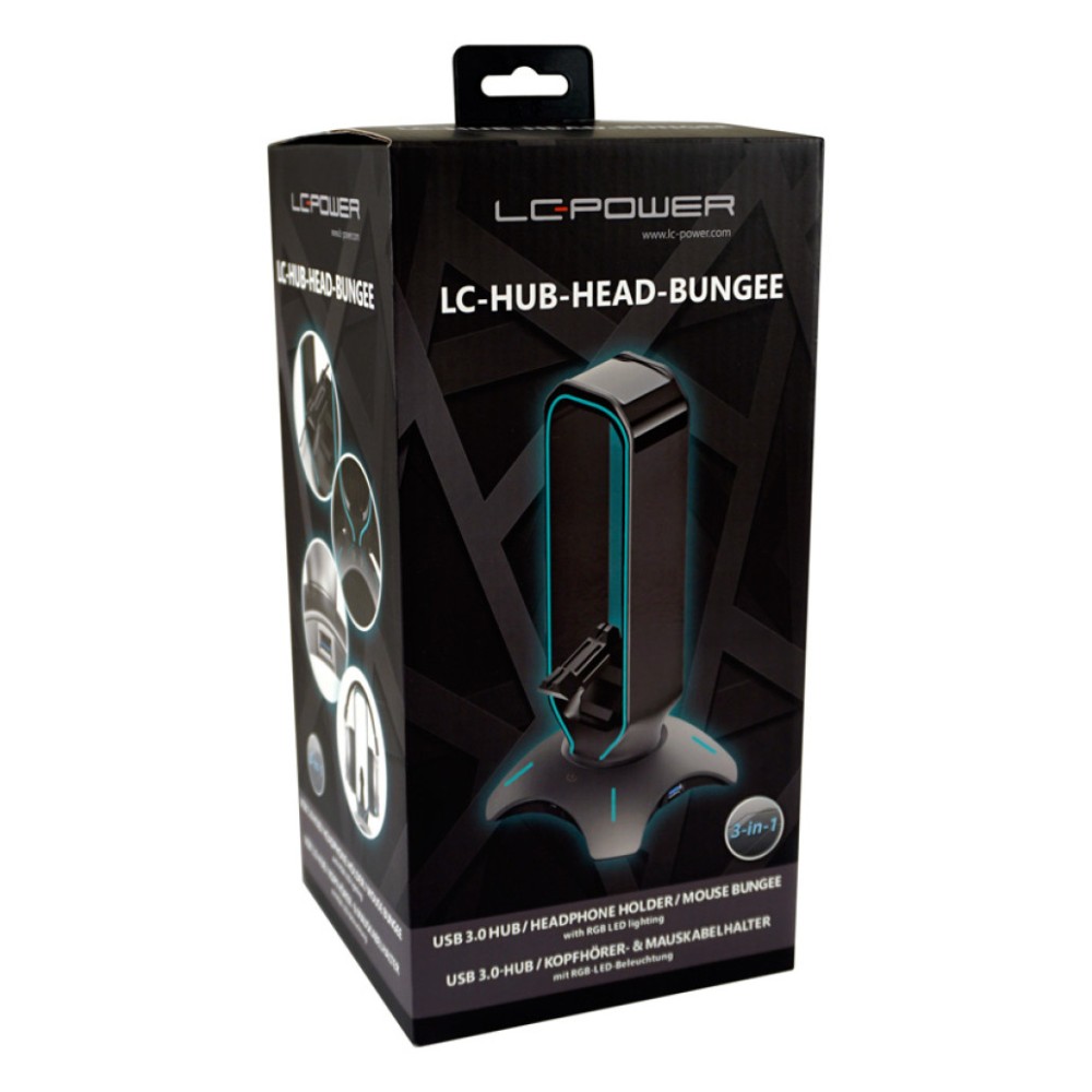 Držalo LC Power za slušalke in bungee za miško RGB LC Power Držalo LC Power za slušalke in bungee za miško RGB