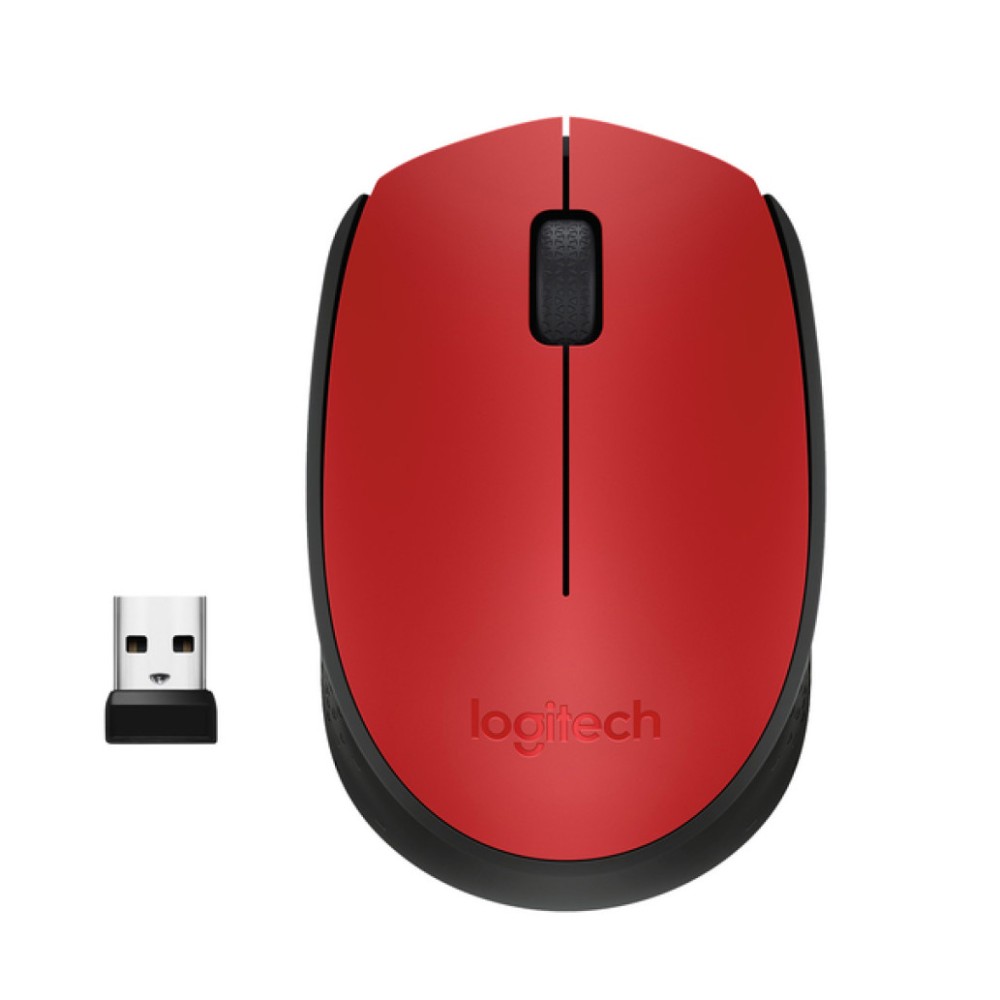 Miš Logitech brezžična optična za notesnike M171 rdeča nano (910-004641) LOGITECH Miš Logitech brezžična optična za notesnike M171 rdeča nano (910-004641)