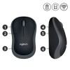 Miš Logitech brezžična M185 za notesnike siva nano (910-002235) LOGITECH Miš Logitech brezžična M185 za notesnike siva nano (910-002235)