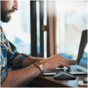 Miš Logitech brezžična M185 za notesnike modra nano (910-002236)