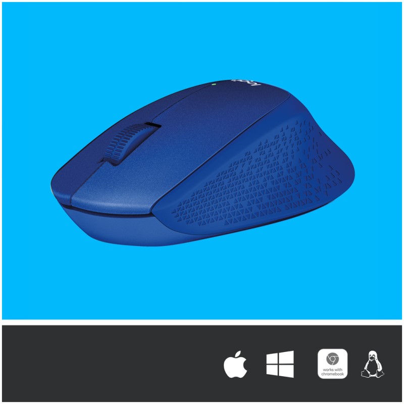 Miš Logitech brezžična optična M330 modra silent plus (910-004910) LOGITECH Miš Logitech brezžična optična M330 modra silent plus (910-004910)