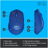 Miš Logitech brezžična optična M330 modra silent plus (910-004910) LOGITECH Miš Logitech brezžična optična M330 modra silent plus (910-004910)