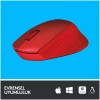 Miš Logitech brezžična optična M330 rdeča silent plus (910-004911) LOGITECH Miš Logitech brezžična optična M330 rdeča silent plus (910-004911)