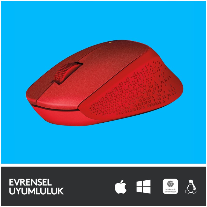 Miš Logitech brezžična optična M330 rdeča silent plus (910-004911) LOGITECH Miš Logitech brezžična optična M330 rdeča silent plus (910-004911)