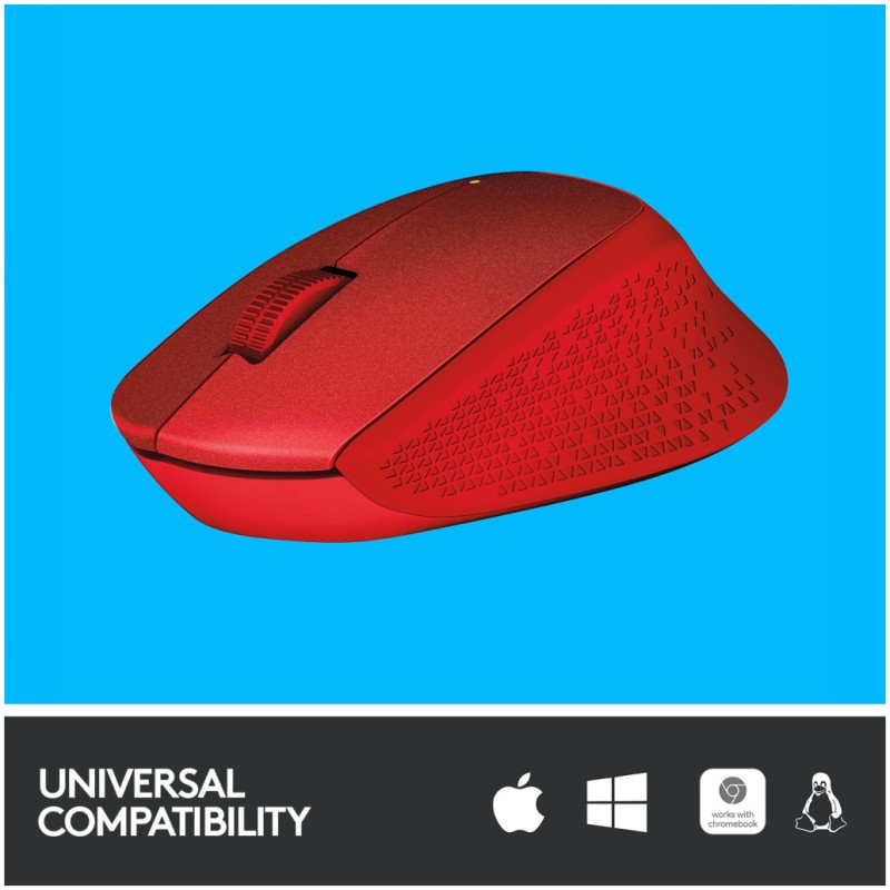 Miš Logitech brezžična optična M330 rdeča silent plus (910-004911) LOGITECH Miš Logitech brezžična optična M330 rdeča silent plus (910-004911)
