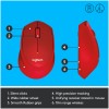Miš Logitech brezžična optična M330 rdeča silent plus (910-004911) LOGITECH Miš Logitech brezžična optična M330 rdeča silent plus (910-004911)