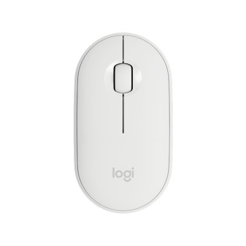Miš Logitech brezžična + Bluetooth optična M350 bela Pebble (910-005716)