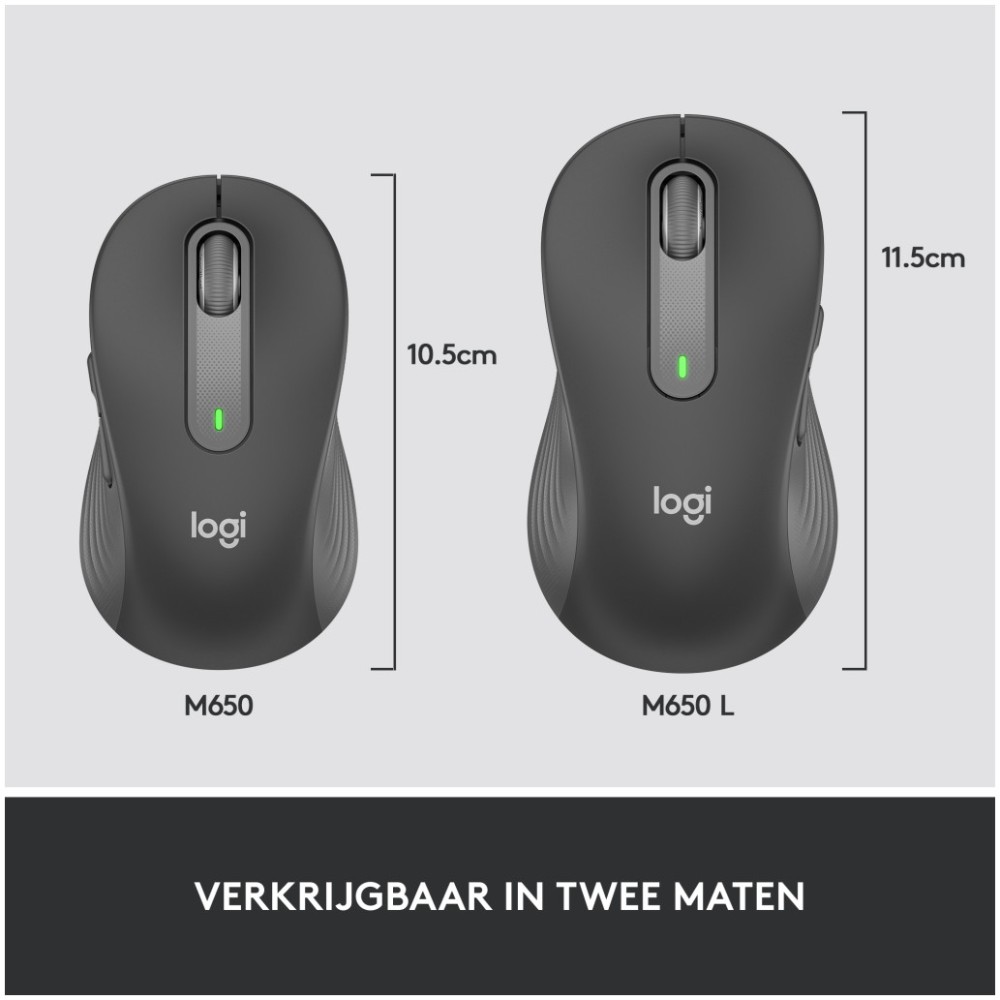 Miš brezžična + Bluetooth Logitech M650L 4000DPI Signature velikost L grafitna (910-006236) LOGITECH Miš brezžična + Bluetooth Logitech M650L 4000DPI Signature velikost L grafitna (910-006236)