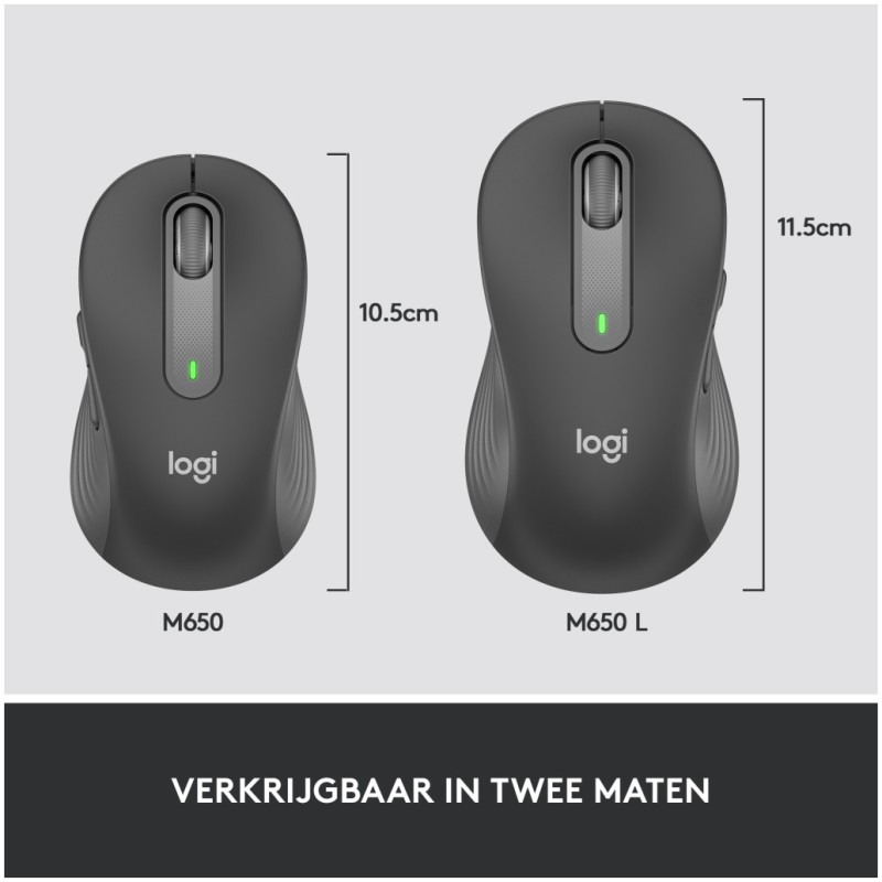 Miš brezžična + Bluetooth Logitech M650L 4000DPI Signature velikost L grafitna (910-006236) LOGITECH Miš brezžična + Bluetooth Logitech M650L 4000DPI Signature velikost L grafitna (910-006236)