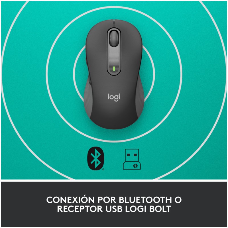Miš brezžična + Bluetooth Logitech M650L 4000DPI Signature velikost L grafitna (910-006236) LOGITECH Miš brezžična + Bluetooth Logitech M650L 4000DPI Signature velikost L grafitna (910-006236)