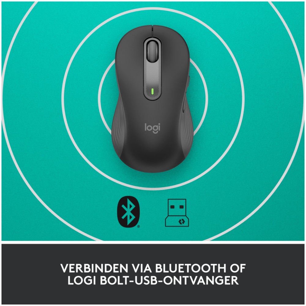 Miš brezžična + Bluetooth Logitech M650L 4000DPI za levičarje grafitna (910-006239) LOGITECH Miš brezžična + Bluetooth Logitech M650L 4000DPI za levičarje grafitna (910-006239)