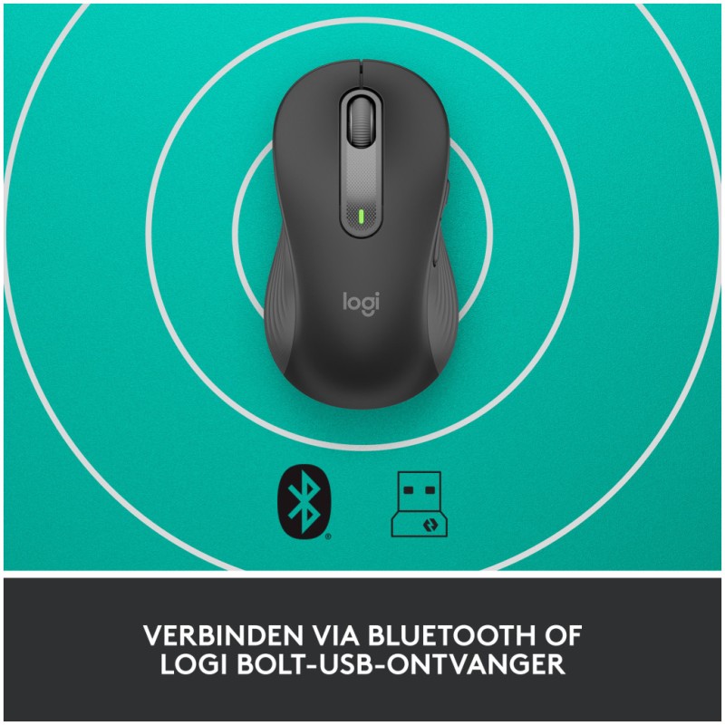 Miš brezžična + Bluetooth Logitech M650L 4000DPI za levičarje grafitna (910-006239) LOGITECH Miš brezžična + Bluetooth Logitech M650L 4000DPI za levičarje grafitna (910-006239)