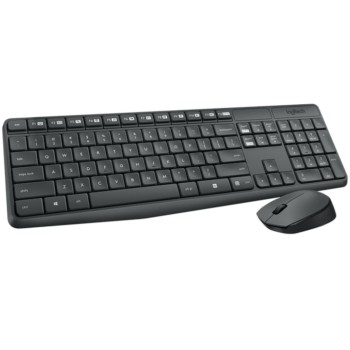 Tipkovnica in miš Logitech brezžična desktop MK235 SLO črna (920-008031)