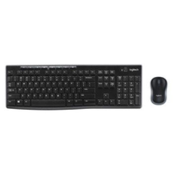 Tipkovnica in miš Logitech brezžična desktop MK270 desktop črna (920-004532)