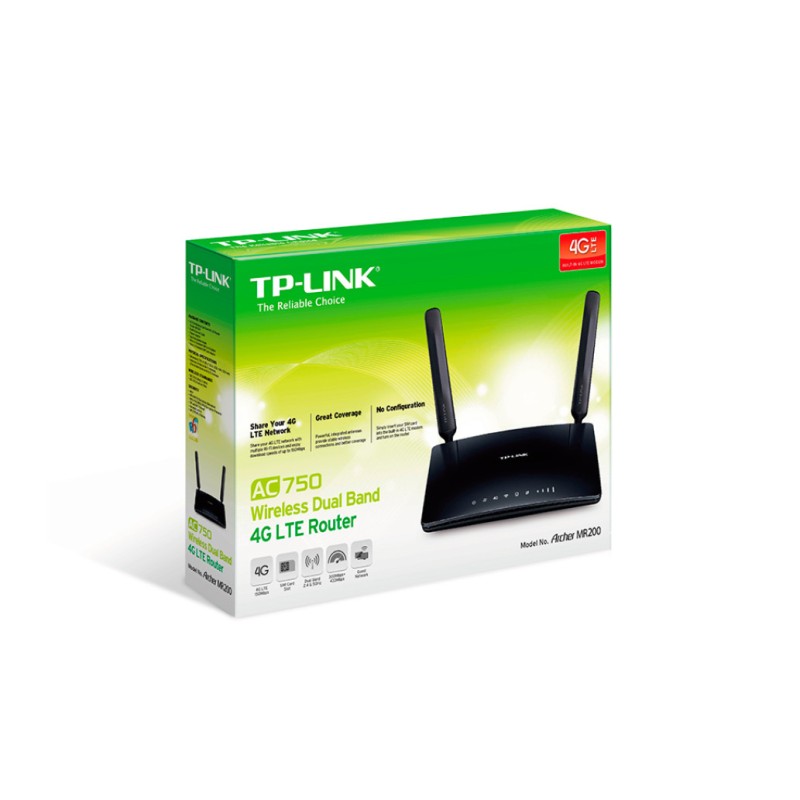 Usmerjevalnik brezžični TP-Link WiFi5 802.11ac AC750 433Mbit/s 3G/4G dualband 4xLAN 2x antena (Archer MR200) TP-LINK Usmerjevalnik brezžični TP-Link WiFi5 802.11ac AC750 433Mbit/s 3G/4G dualband 4xLAN 2x antena (Archer MR200)