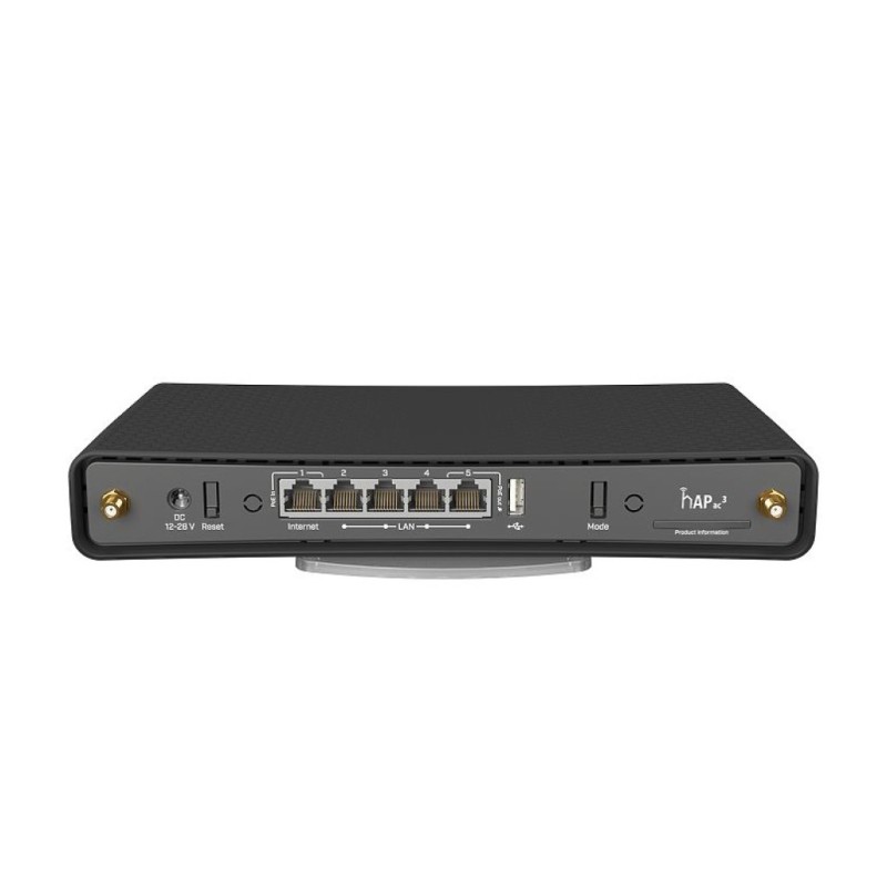 Usmerjevalnik brezžični Mikrotik hAP ac³ WiFi5 802.11ac AC1200 867Mbit/s 3G/4G USB dongle dualband 5xLAN 2x antena (RBD53IG-5HACD2HND) MIKROTIK Usmerjevalnik brezžični Mikrotik hAP ac³ WiFi5 802.11ac AC1200 867Mbit/s 3G/4G USB dongle dualband 5xLAN 2x antena (RBD53IG-5HACD2HND)