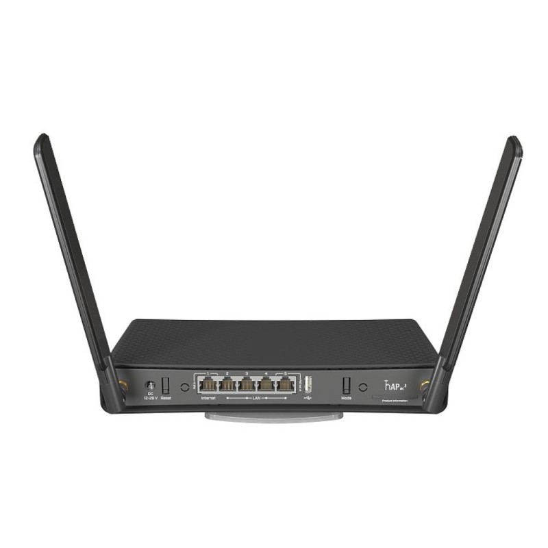 Usmerjevalnik brezžični Mikrotik hAP ac³ WiFi5 802.11ac AC1200 867Mbit/s 3G/4G USB dongle dualband 5xLAN 2x antena (RBD53IG-5HACD2HND) MIKROTIK Usmerjevalnik brezžični Mikrotik hAP ac³ WiFi5 802.11ac AC1200 867Mbit/s 3G/4G USB dongle dualband 5xLAN 2x antena (RBD53IG-5HACD2HND)