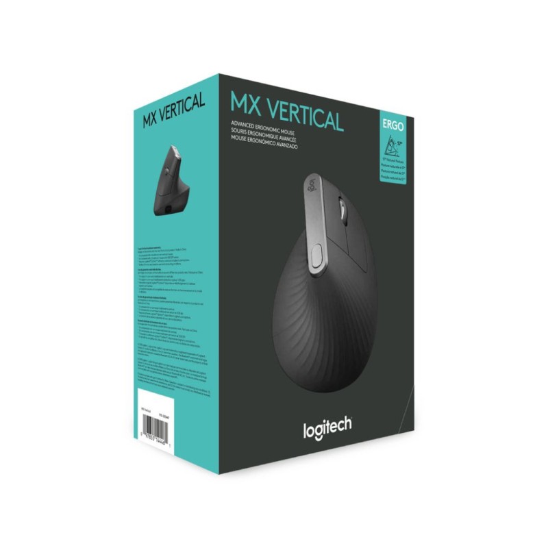 Miš brezžična + Bluetooth napredno ergonomska Logitech MX Vertical USB-C silent Unifying grafitna (910-005448) LOGITECH Miš brezžična + Bluetooth napredno ergonomska Logitech MX Vertical USB-C silent Unifying grafitna (910-005448)