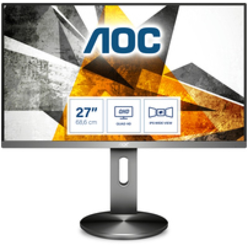 Monitor AOC 68,6 cm (27,0) Q2790PQE 2560x1440 IPS 5ms VGA 2xHDMI DisplayPort 2xUSB3.0 Pivot  3H sRGB125% 90-Series AOC Monitor AOC 68,6 cm (27,0) Q2790PQE 2560x1440 IPS 5ms VGA 2xHDMI DisplayPort 2xUSB3.0 Pivot  3H sRGB125% 90-Series