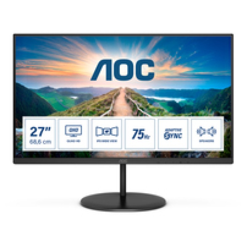 Monitor AOC 68,5 cm (27,0) Q27V4EA 2560x1440 75Hz IPS 4ms HDMI DisplayPort zvočniki 3H sRGB104% AOC Monitor AOC 68,5 cm (27,0) Q27V4EA 2560x1440 75Hz IPS 4ms HDMI DisplayPort zvočniki 3H sRGB104%