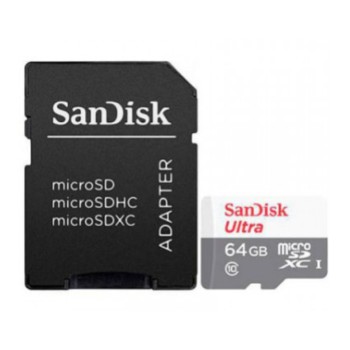 Spominska kartica SDXC-Micro 64GB Sandisk 100MB/s/UHS-I +adapter (SDSQUNR-064G-GN3MA)
