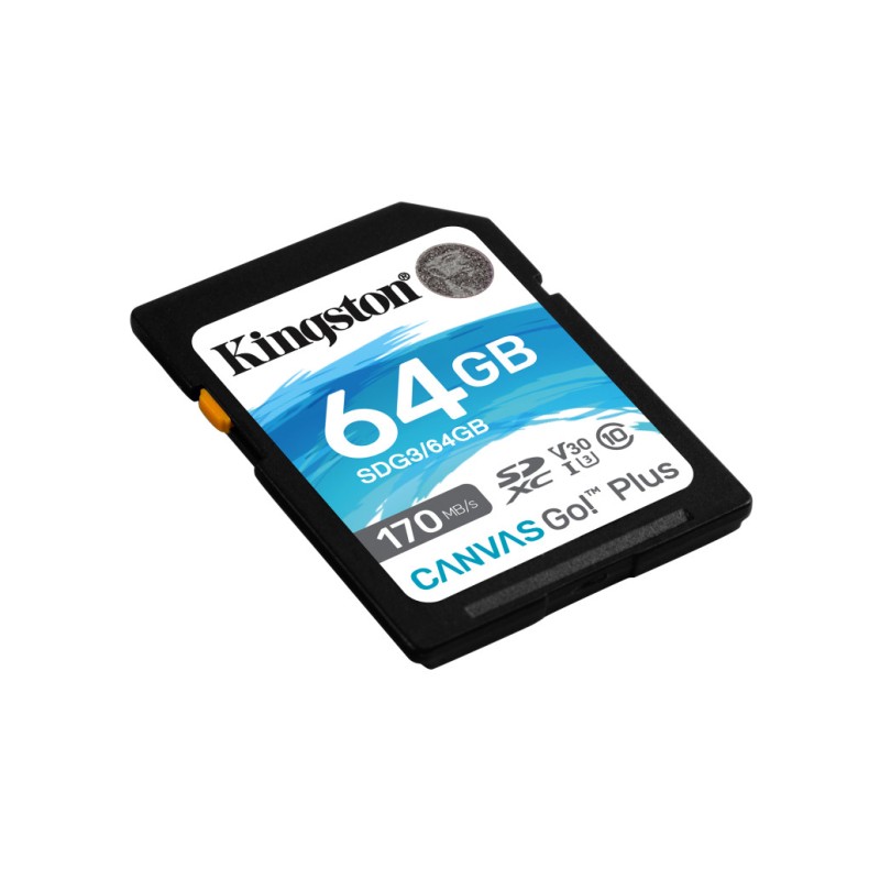 Spominska kartica SDXC 64GB Kingston Canvas Go! Plus 170MB/s U3 V30 UHS-I ) KINGSTON Spominska kartica SDXC 64GB Kingston Canvas Go! Plus 170MB/s U3 V30 UHS-I )