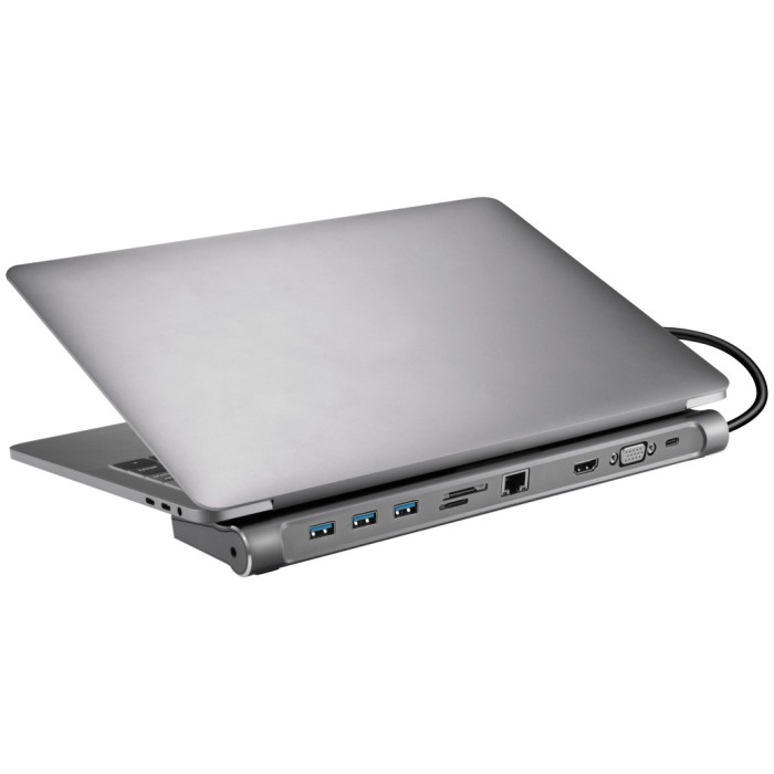 Priklopna postaja USB-C => Sandberg USB-C 10 v 1 Docking postaja za prenosnike Priklopna postaja USB-C => Sandberg USB-C 10 v 1 Docking postaja za prenosnike