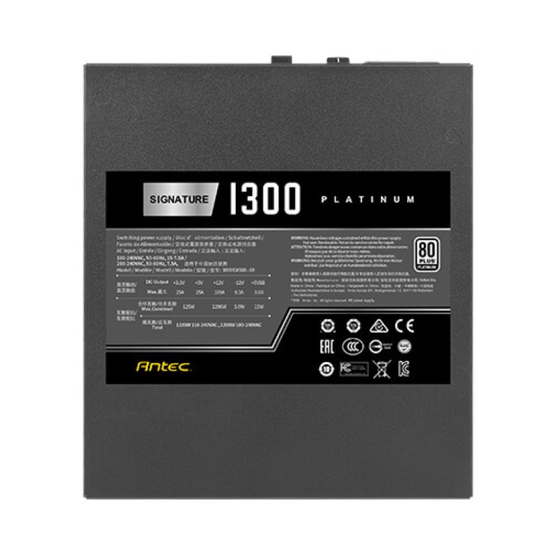 Napajalnik -1300W Antec SP1300 EC Signature PLATINUM 80Plus Platinum 92% modularni (0-761345-11707-4) ANTEC Napajalnik -1300W Antec SP1300 EC Signature PLATINUM 80Plus Platinum 92% modularni (0-761345-11707-4)
