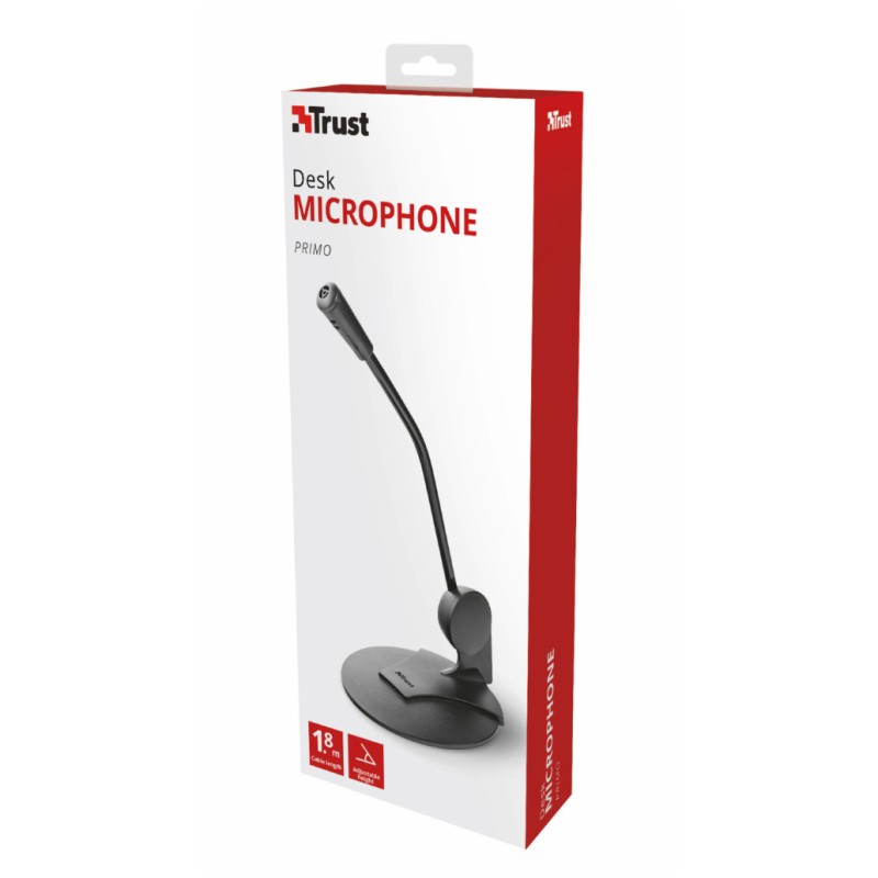 Žični mikrofon jack 3,5mm Trust Primo Desk s stojalom (21674) TRUST Žični mikrofon jack 3,5mm Trust Primo Desk s stojalom (21674)