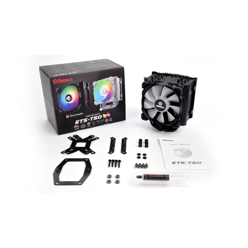 Zračni hladilnik Enermax ETS-T50 AXE - 24 dB 160mm RGB črna (ETS-T50A-BK-ARGB) Enermax Zračni hladilnik Enermax ETS-T50 AXE - 24 dB 160mm RGB črna (ETS-T50A-BK-ARGB)