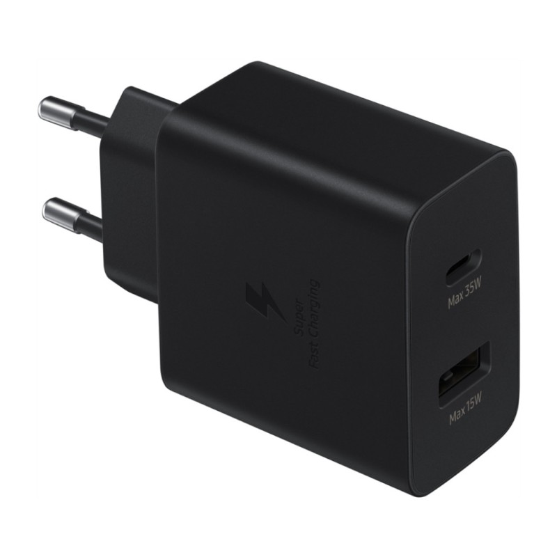 Hišni polnilec Samsung 35W EP-TA220 100-240V => 1x USB-A (ž) 1x USB-C črn (EP-TA220NBEGEU) SAMSUNG Hišni polnilec Samsung 35W EP-TA220 100-240V => 1x USB-A (ž) 1x USB-C črn (EP-TA220NBEGEU)