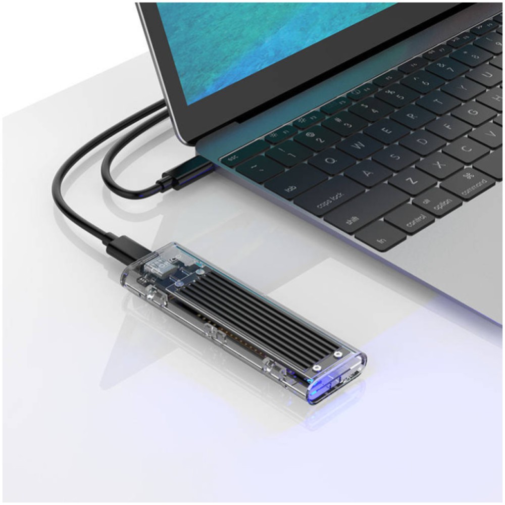 Ohišje za SSD disk M.2 => USB-C PCIe NVMe USB 3.1 Gen2 Type-C Orico - črn (TCM2-C3-BK-BP) Orico Ohišje za SSD disk M.2 => USB-C PCIe NVMe USB 3.1 Gen2 Type-C Orico - črn (TCM2-C3-BK-BP)